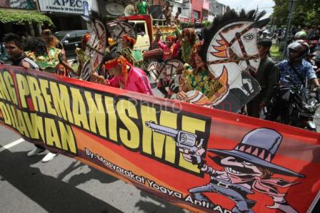 Foto Demonstrasi Tolak Premanisme
JIBI/Harian Jogja/Desi Suryanto