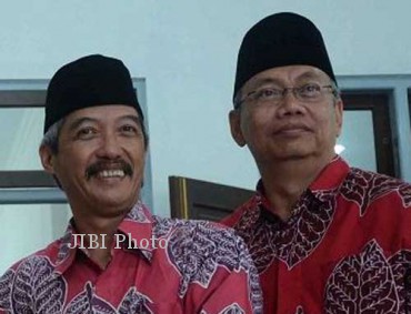 Pasangan yang diusung PDIP dalam Pilkada Temanggung, Bambang Sukarno-Irawan Prasetyadi. (krjogja.com)