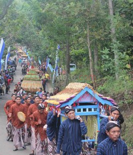 Warga Desa Kemadang Kecamatan Tanjungsari turut serrta meramaikan kirab budaya dalam rangka bersih desa atau rasulan Rabu (15/5/2013). (Harian Jogja/JIBIKusnul Isti Qomah)