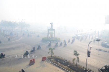 Ilustrasi kabut asap akibat kebakaran hutan (JIBI/SOLOPOS/Antara)