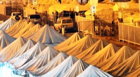 Tenda jemaah Indonesia di Padang Arafah, Mekah, Arab Saudi