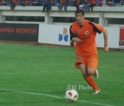 Playmaker asal Uruguay, Ronald Fagundez, saat masih berkostum Persisam Samarinda. DokJIBI/Solopos/Antara