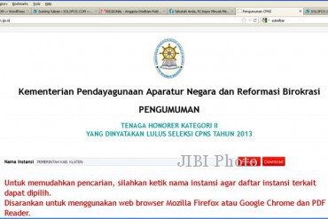 Laman cpns.menpan.go.id