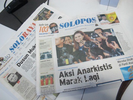 Koran Solopos edisi Selasa (25/2/2014)