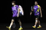 Kido/Fernandi Marcus gagal ke final seusai dikalahkan Hendra/Ahsan. Ist/badmintonindonesia.org