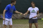 Andy Murray dan Mauresmo saat berlatih. Ist/gannett-cdn.com