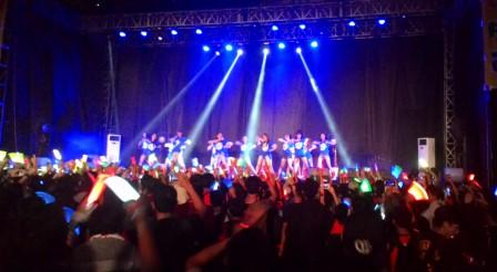 Konser JKT48 bertajuk Mengarungi Samudra Nusantara Mengetuk Pintu Hatimu di Sritex Arena, Solo, Jawa Tengah, Sabtu (9/8/2014) sore. (Putu Wiggih Diesta U./JIBI/Solopos.com)