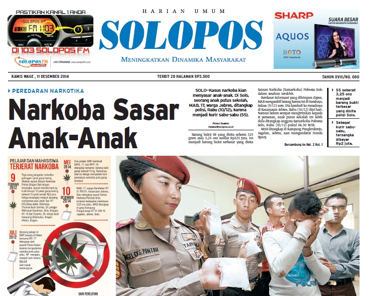 Halaman Depan Harian Umum Solopos Edisi Kamis 11 Desember 2014 Halaman Depan Harian Umum Solopos Edisi Kamis 11 Desember 2014