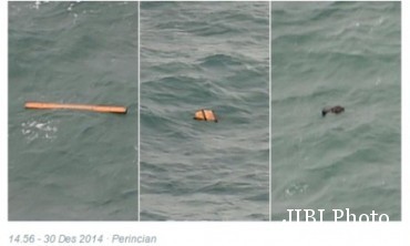 Objek yang Mengapung dan Diduga Penumpang AirAsia QZ 8501 (Twitter.com)