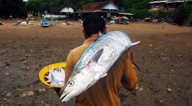 Nelayan sepulang melaut di Pantai Baron, Senin(19/1/2015). (Juli Nugroho/JIBI/Bisnis)