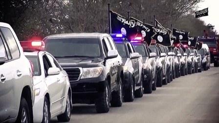 Deretan mobil patroli ISIS (Dailymail)