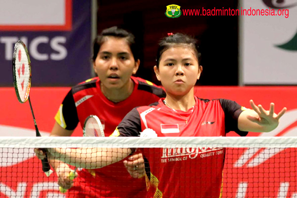 Pasanan ganda putri Indonesia Greysia Polii/Nitya Krishinda Maheswari melangkah ke perempat final Australian Open 2015. Ist/badmintonindonesia.org