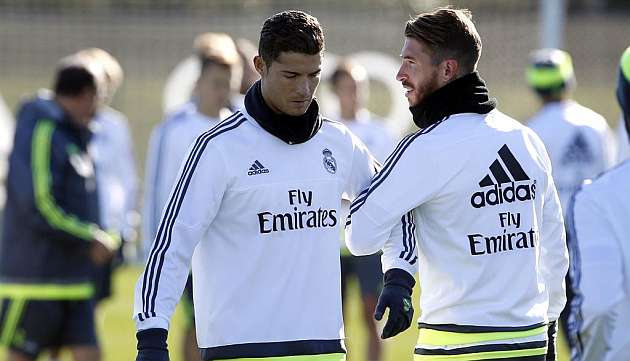 Ronaldo dan Ramos saat berlatih bersama Real Madrid (Marca)
