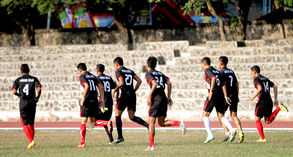 Sejumlah pemain Persis Solo sedang berlatih di Stadion Sriwedari beberapa waktu lalu. JIBI/Solopos/dok