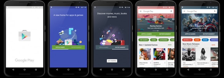 Tampilan baru Google Play Store. (Istimewa/Google)