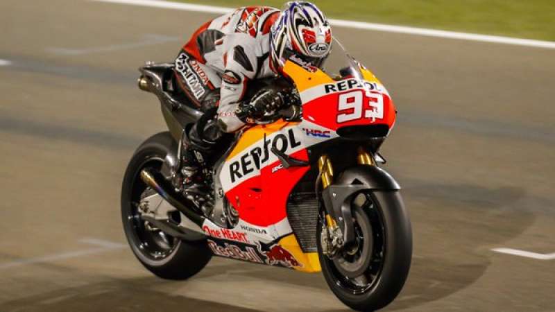 Marc Marquez dalam tes pramusim Motogp 2016 Qatar. (Motogp.com)