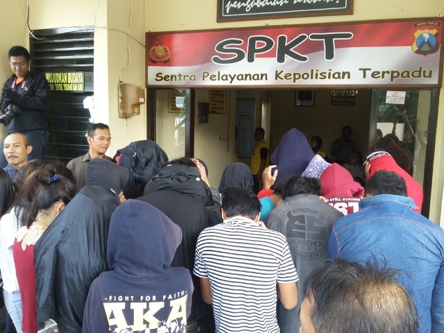 Sebanyak 27 remaja ditangkap polisi karena membuat kegiatan yang meresahkan masyarakat Kota Madiun, Jumat (18/3/2016). (Abdul Jalil/JIBI/ Madiunpos.com)