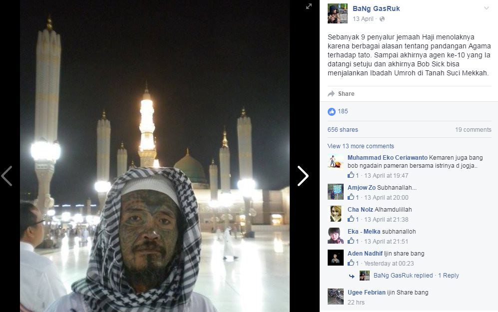Bob Sick saat berfoto di Mekah, Arab Saudi. (Istimewa/Facebook)