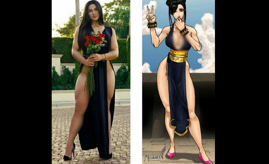 Wanita berpenampilan mirip Chun-Li. (Istimewa)