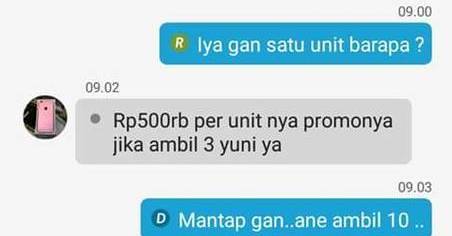 Dugaan penipuan online lewat pesan singkat. (Istimewa)