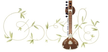 Google Doodle memperingati hari lahir Ravi Shankar (Google.com)