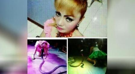 Irma Bula menari bersama ular (Liputan6.com)