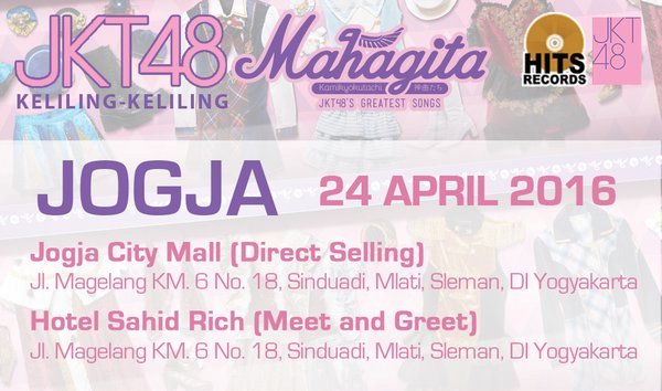 Jadwal meet and greet Mahagita JKT48 di Jogja. (Twitter.com)
