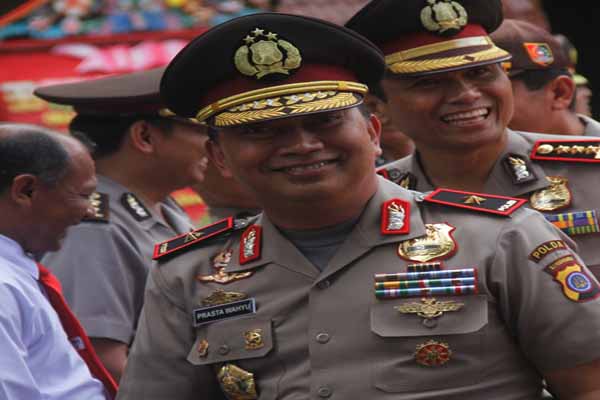 Brigjen Pol Prasta Wahyu Hidaya saat acar Sertijab di Mapolda DIY, Jumat (22/4/2016). (JIBI/Harian Jogja/dok. Polda DIY)