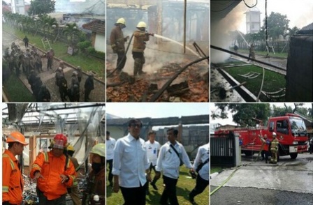 Kebakaran di Lapas Banceuy (Twitter.com/@diskar_bdg)