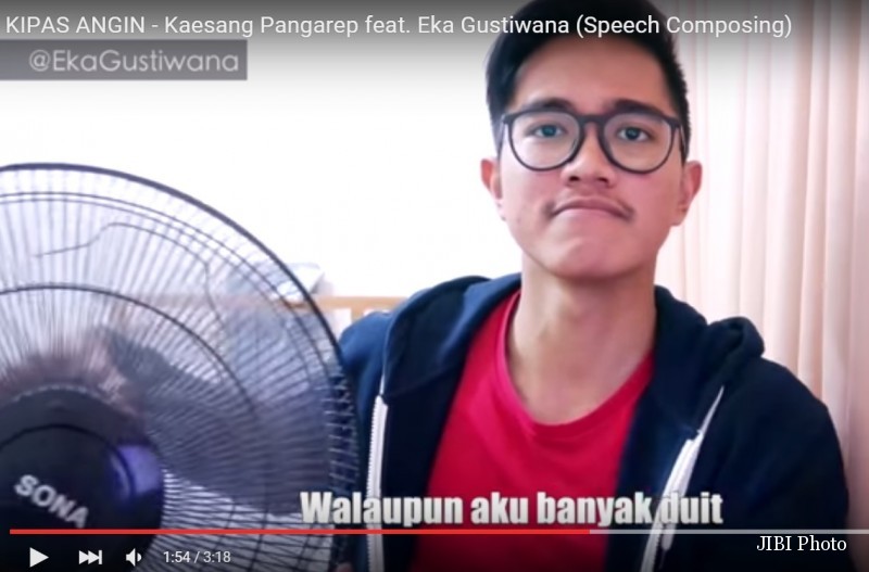 Kipas Angin Kaesnag jadi lagu. (Istimewa/Youtube)