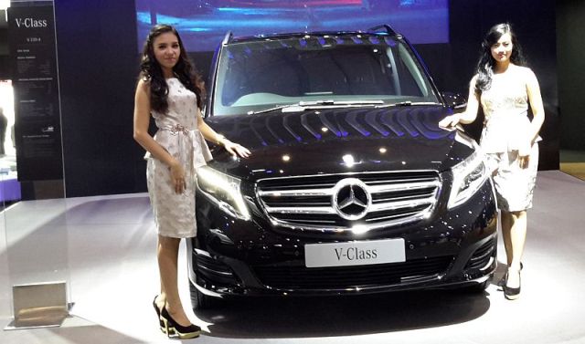Mercedes Benz V-Class di pameran IIMS 2016. (Okezone.com)