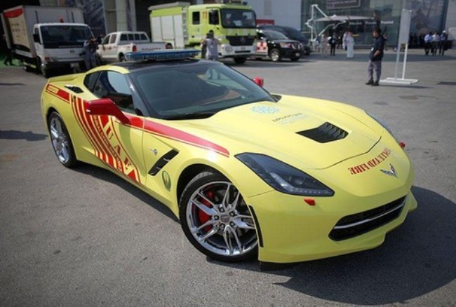 Mobil damkar Chevrolet Corvette di Dubai. (Gmauthority.com)