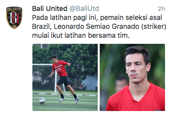 Akun Bali United (Twitter)