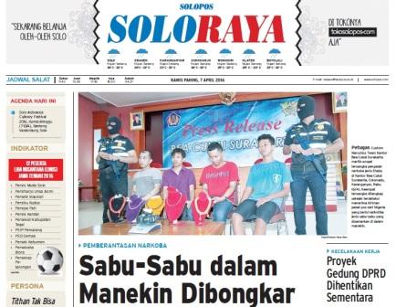 Halaman Soloraya Harian Umum Solopos edisi Kamis, 7 April 2016