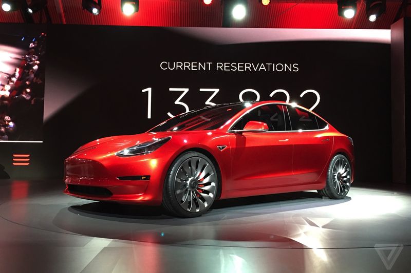 Tesla Model 3. (Theverge.com)