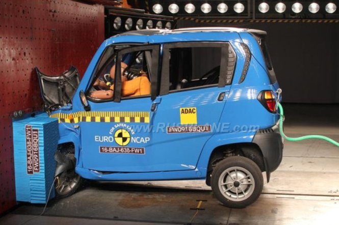 Bajaj Qute Crash Test Safety. (Istimewa)