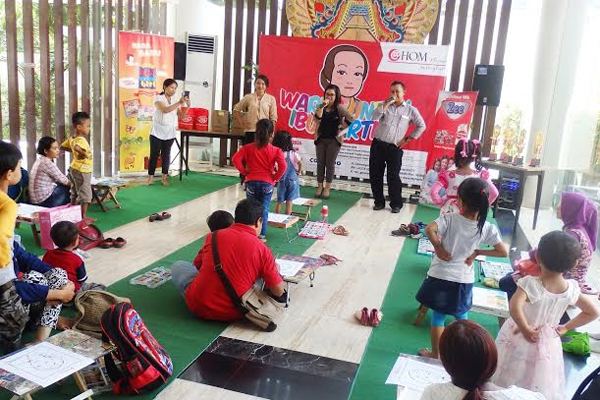 Kegiatan lomba mewarnai di @Hom Platinum Jogja. (Istimewa)