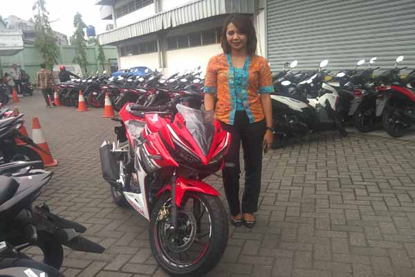 All New Honda CBR150R di Gudang Unit Astra Motor Yogyakarta, Mlati, Sleman, Jumat (15/4).