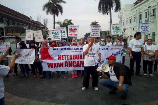Aksi Simpatik yang digelar KIP DIY (Gilang Jiwana/JIBI/Harian Jogja)