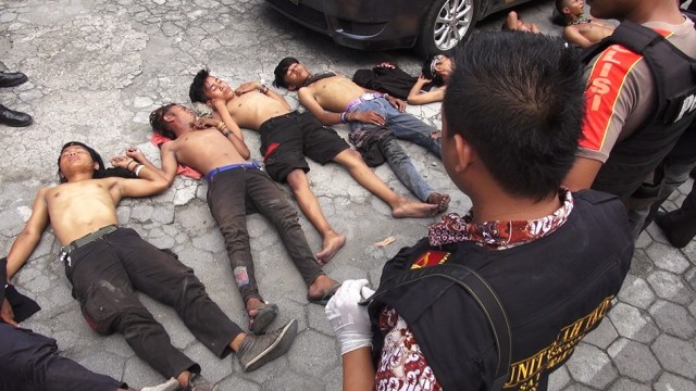 11 Anak punk ditangkap Polresta Solo karena tawuran, Jumat (1/4/2016). (Oriza Vilosa/JIBI/SoloposTV)