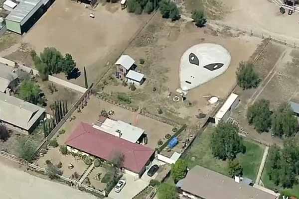 Wajah alien di belakang rumah (Dailymail)