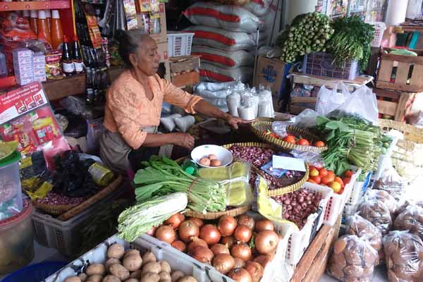 Painah ketika berjualan di Pasar Kranggan, Jogja, Rabu (20/7/2016). (Kusnul Isti Qomah/JIBI/Harian Jogja)
