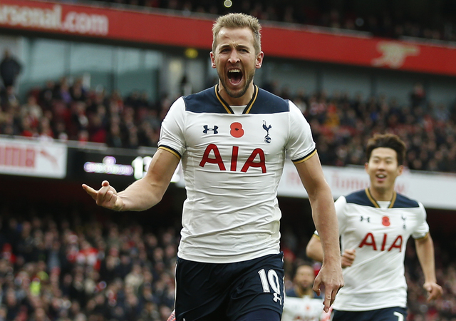 Harry Kane merayakan gol. (Reuters / Andrew Couldridge)