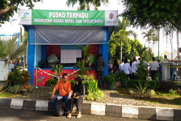 Posko Terpadu Angkutan Udara Natal 2016 dan Tahun Baru 2017 dibuka di depan Terminal A Bandara Adisutjipto, Minggu (18/12/2016). (Bernadheta Dian Saraswati/JIBI/Harian Jogja)