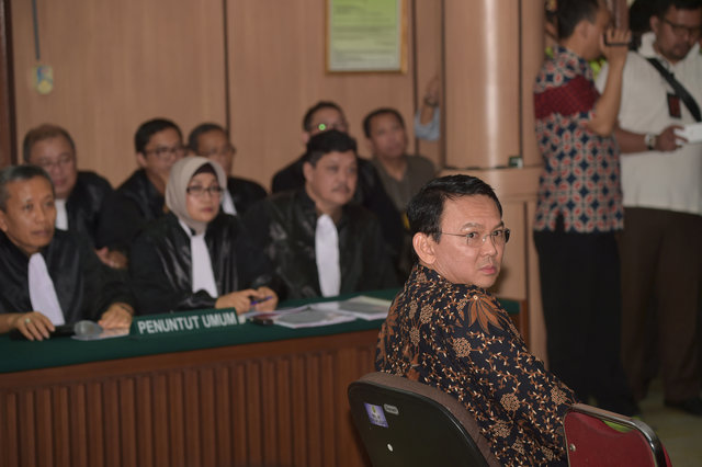 Basuki Tjahaja Purnama alias Ahok saat bersidang di PN Jakarta Utara, Selasa (20/12/2016). (JIBI/Reuters/Adek Berry)