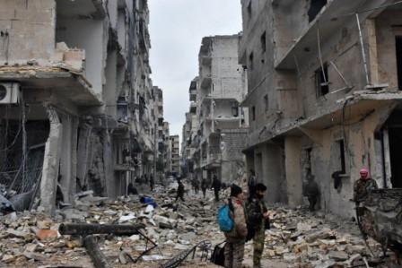Kondisi Kota Aleppo setelah dibombardir tentara Suriah (Buzzfeed.com)