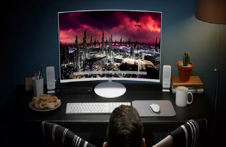 Monitor Lengkung Samsung (Theverge)