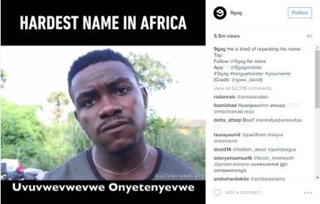 Pria pemilik nama tersulit untuk diucapkan di Afrika (Instagram @9gag)