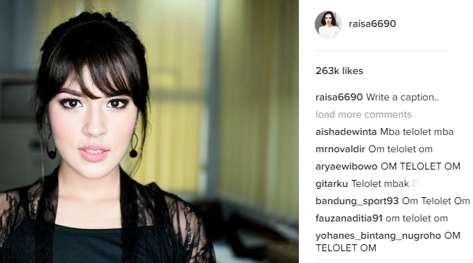 Foto Raisa juga diserang telolet. (Istimewa/Instagram)