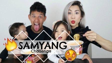Samyang Challenge yang dilakukan keluarga Irfan Bachdim (Youtube)